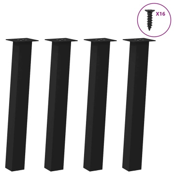 Picioare măsuță de cafea 4 buc Negru 72 cm Oțel - Img 1