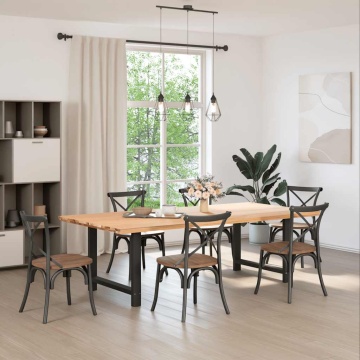 Picioare măsuță de cafea Negru 2 buc 100x(72-73) cm Oțel - Img 2