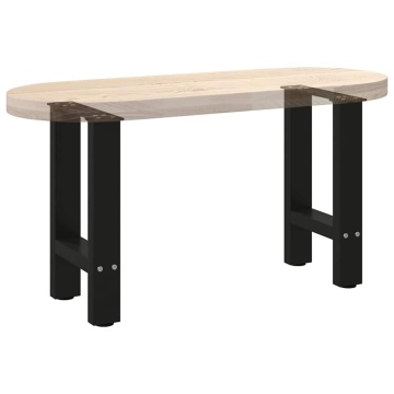 Picioare măsuță de cafea Negru 2 buc 28x(42-43) cm Oțel - Img 7