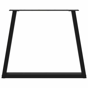 Picioare pentru masă în formă de V 3 buc Negru Oțel - Img 8