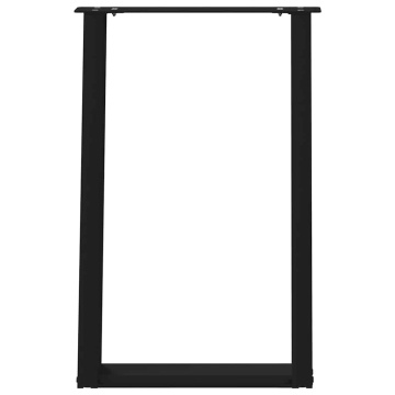 Picioare pentru masă în formă U 2 buc Negru 70x(72-73) cm Oțel - Img 8