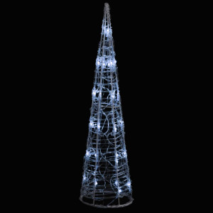 Piramidă decorativă acrilică con lumină LED alb rece 60 cm - Img 2