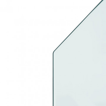 Placă de sticlă pentru șemineu, hexagonală, 80x50 cm - Img 3