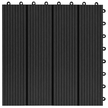 Plăci de pardoseală, 22 buc., negru, 30 x 30 cm, WPC, 2 mp - Img 6