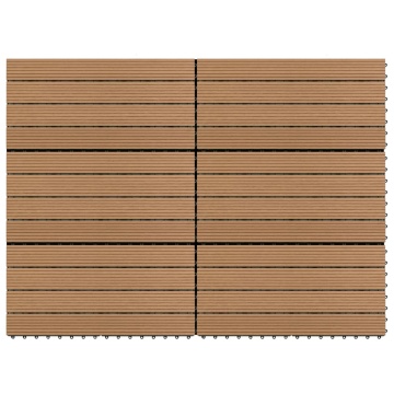 Plăci de pardoseală, 6 buc., maro, 60x30 cm, WPC, 1,08 m² - Img 1