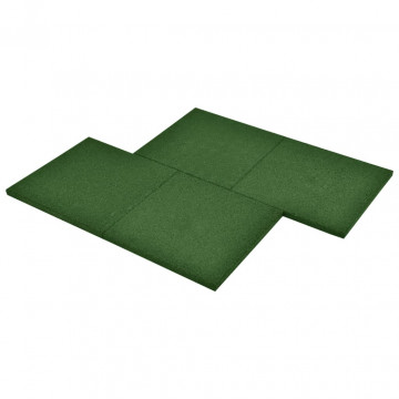 Plăci de protecție la cădere, 6 buc, verde, 50x50x3 cm, cauciuc - Img 4