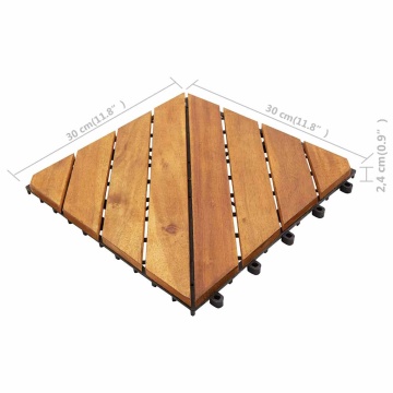 Plăci pardoseală, 10 buc., 30x30 cm, lemn masiv de acacia - Img 7