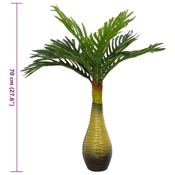 Plantă artificială de palmier 9 frunze 70 cm verde - Img 5