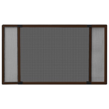 Plasă insecte extensibilă pentru ferestre, maro, (75-143)x50 cm - Img 2