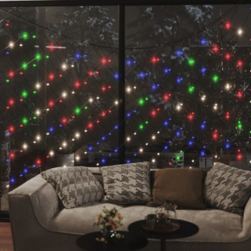 Plasă lumini Crăciun multicolor 4x4 m 544 LED interior/exterior - Img 4