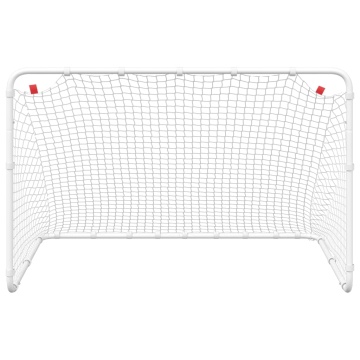 Poartă de fotbal, alb, 122x81x81 cm, oțel - Img 4