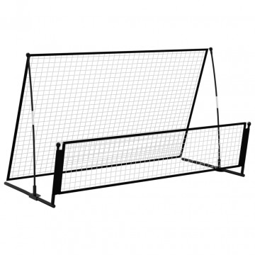 Poartă de fotbal de ricoșeu 2-în-1, 202x104x120 cm, oțel - Img 2