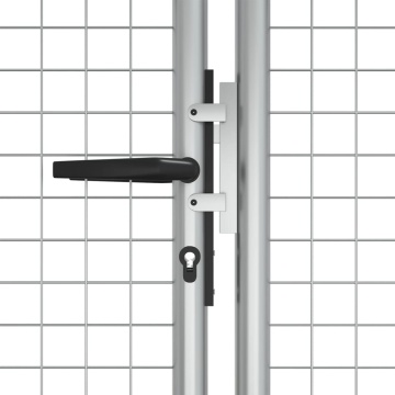 Poartă de grădină, argintiu, 415 x 175 cm, oțel galvanizat - Img 3