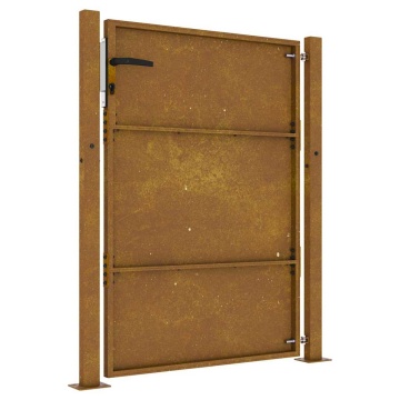 Poartă pentru grădină, 105x155 cm, oțel corten - Img 5