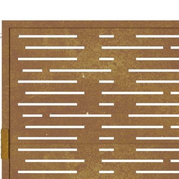 Poartă pentru grădină, 105x180 cm, oțel corten, dreptunghiuri - Img 7