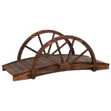 Pod de grădină jumătate de roată 99x50x38 cm lemn masiv brad - Img 2