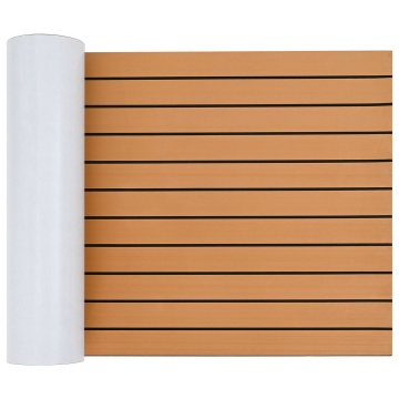Podea de barcă autoadezivă Maro și Negru 240x60 cm Spumă EVA - Img 2
