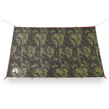 Prelată de camping, camuflaj, 306x306 cm, impermeabilă - Img 8