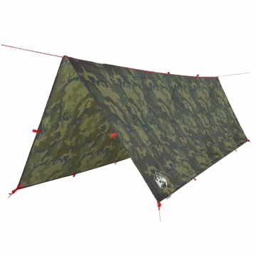 Prelată de camping, camuflaj, 406x306 cm, impermeabilă - Img 2