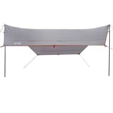 Prelată de camping gri/portocaliu, 430x380x210 cm, impermeabilă - Img 4