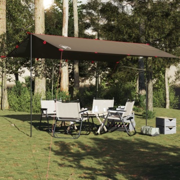 Prelată de camping, maro, 506x306 cm, impermeabilă - Img 3