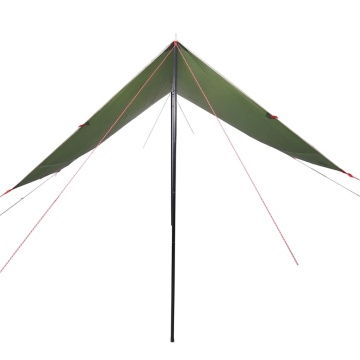 Prelată de camping, verde, 430x380x210 cm, impermeabilă - Img 3