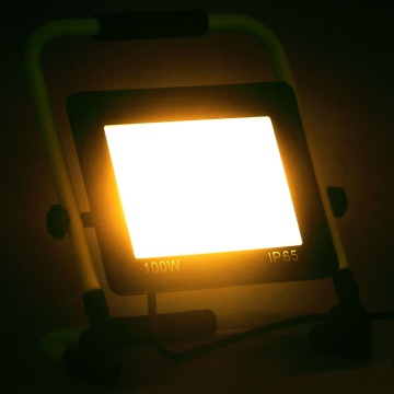 Proiector cu LED și mâner, alb cald, 100 W - Img 2