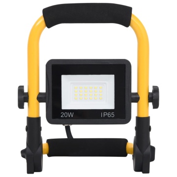Proiector cu LED și mâner, alb cald, 20 W - Img 3