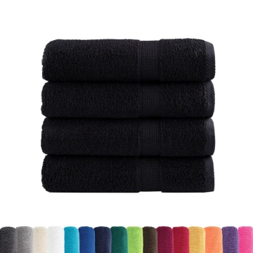 Prosoape de mâini premium SOLUND 4 buc. negru 50x100cm 600 gsm - Img 2