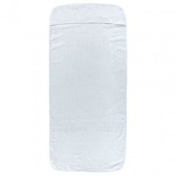 Prosoape de plajă, 2 buc., alb, 75x200 cm, textil 400 GSM - Img 4