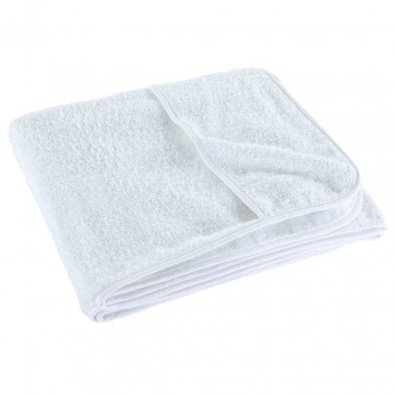 Prosoape de plajă, 4 buc., alb, 60x135 cm, textil 400 GSM - Img 8