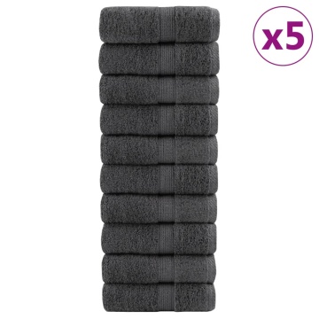Prosoape mâini premium 50buc antracit 30x30cm 600gsm 100%bumbac - Img 1