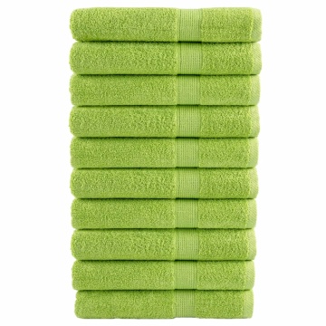Prosoape premium SOLUND 10 buc. verde măr 100x200 cm 600 gsm - Img 1