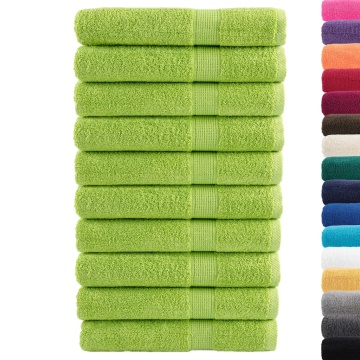 Prosoape premium SOLUND 10 buc. verde măr 100x200 cm 600 gsm - Img 2