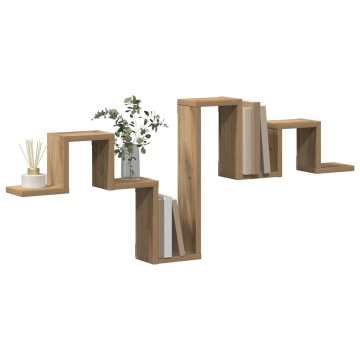 Raft Artisan Stejar 104,5x10x43 cm Lemn prelucrat - Img 3