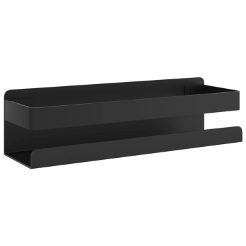 Raft de duș negru mat 23x6,5x6 cm oțel inoxidabil 304 periat - Img 2