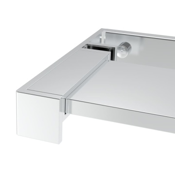 Raft de duș pentru perete cabină de duș, crom, 90 cm, aluminiu - Img 5