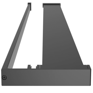 Raft de duș pentru perete cabină de duș negru, 100 cm, aluminiu - Img 4