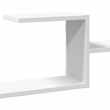 Raft de perete, alb, 104x15x49 cm, lemn prelucrat - Img 7