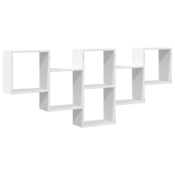 Raft de perete, alb, 159x18x66 cm, lemn prelucrat - Img 5