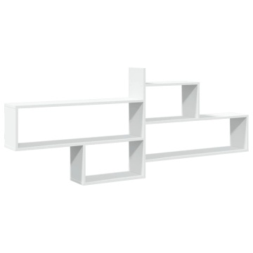 Raft de perete, alb, 167,5x18x68 cm, lemn prelucrat - Img 2