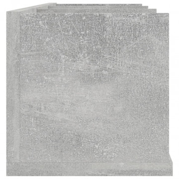 Raft de perete CD-uri, gri beton, 75 x 18 x 18 cm, PAL - Img 6