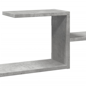 Raft de perete, gri beton, 104x15x49 cm , lemn prelucrat - Img 7