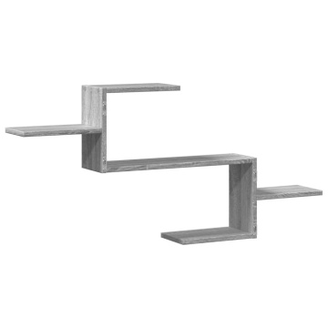 Raft de perete, gri sonoma, 104x15x49 cm, lemn prelucrat - Img 5