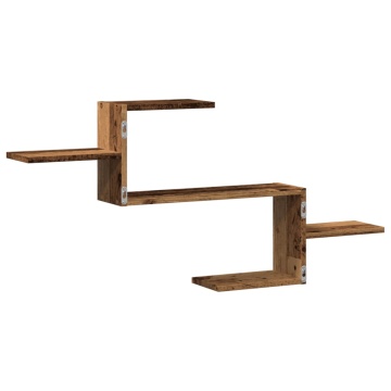 Raft de perete, lemn vechi, 104x15x49 cm, lemn prelucrat - Img 5