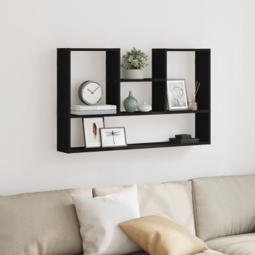 Raft de perete, negru, 99x15x60 cm, lemn prelucrat - Img 3