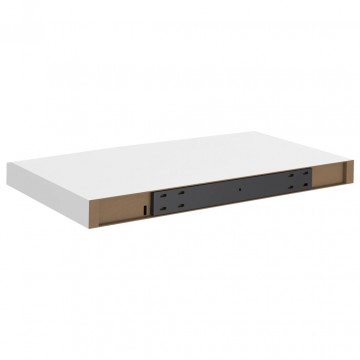 Raft de perete suspendat, alb, 50x23x3,8 cm, MDF - Img 5