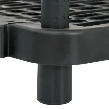 Raft depozitare cu 5 polițe, negru, 93,5x45,5x194,5 cm, PP - Img 6