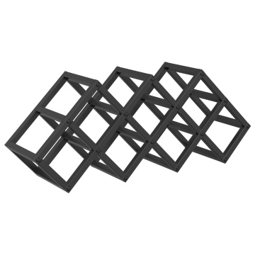 Raft pentru vin pentru 9 sticle 63x16,5x25 cm din oțel acoperit cu pulbere - Img 2