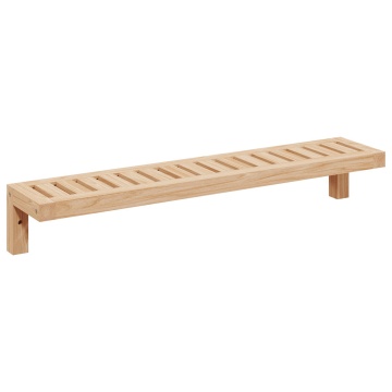 Raft suspendat 62x10x12,5 cm din lemn masiv nuc - Img 2